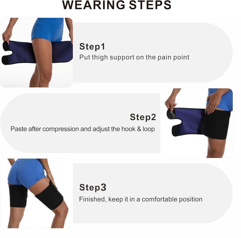 Dokelovy Sauna Leg Sleeves 2-Pack Adjustable Thigh Wraps for Women & Men,Sweat Thigh Trimmer Slimming Workout Gear Fat Burn - Image 3